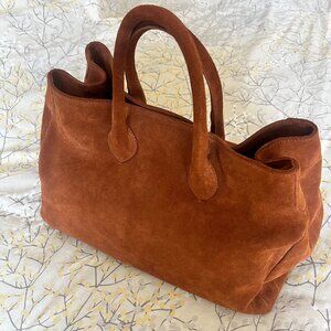 Suede Handbag Tote From Mark and Graham - Color: Rust, NWT